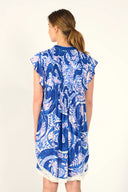 Sasha Mini Dress in Blue Holy Snake