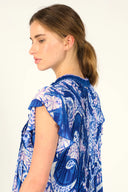 Sasha Mini Dress in Blue Holy Snake