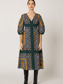 Mercedes Midi Dress in Mercado Print