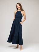 The Jenna Dress | Navy Gauze