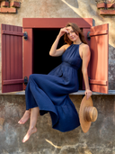 The Jenna Dress | Navy Gauze