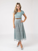 The Nan Top in Dusty Blue