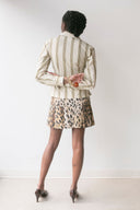 Soft Corset Shirt in Striped Posies