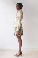 Soft Corset Shirt in Striped Posies