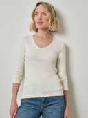 3/4 Sleeve V-neck in Rope