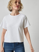 Organic Boxy Tee in White