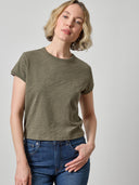 Boxy Cap Sleeve in Olive