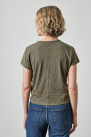 Boxy Cap Sleeve in Olive