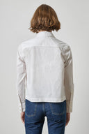 Straight Fit Short Button Down in White