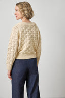 Long Sleeve Ballet Neck Sweater in Winter White