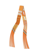 Frilly Fringe Scarf in Orange Horse