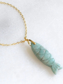 Amazonite Gemstone Fish Necklace