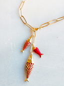 Lucky Catch Fish Pendant Necklace