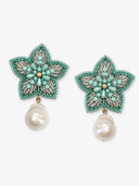 Starfish Pearl Earrings in Mint