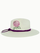 Eggshell Pink Hydrangea Hat with ACK embroidery