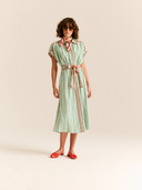 The Valerie Kaftan in Green Stripe