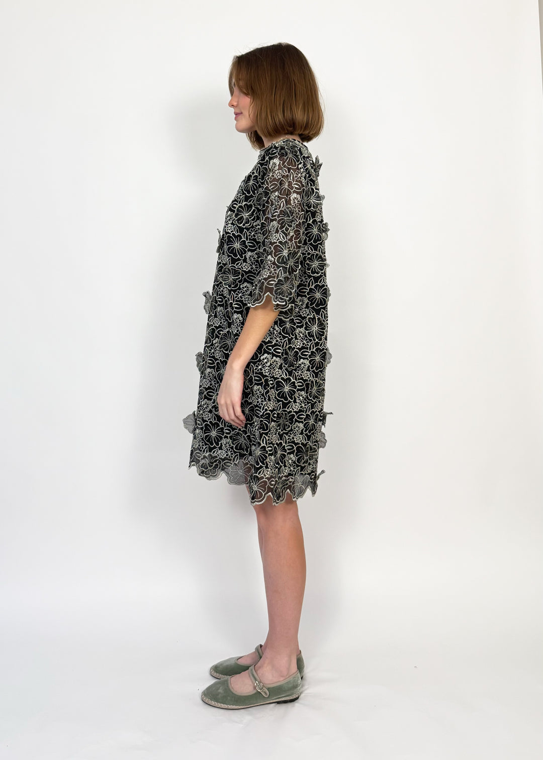 The Cornelia Mini Dress | Black Petal