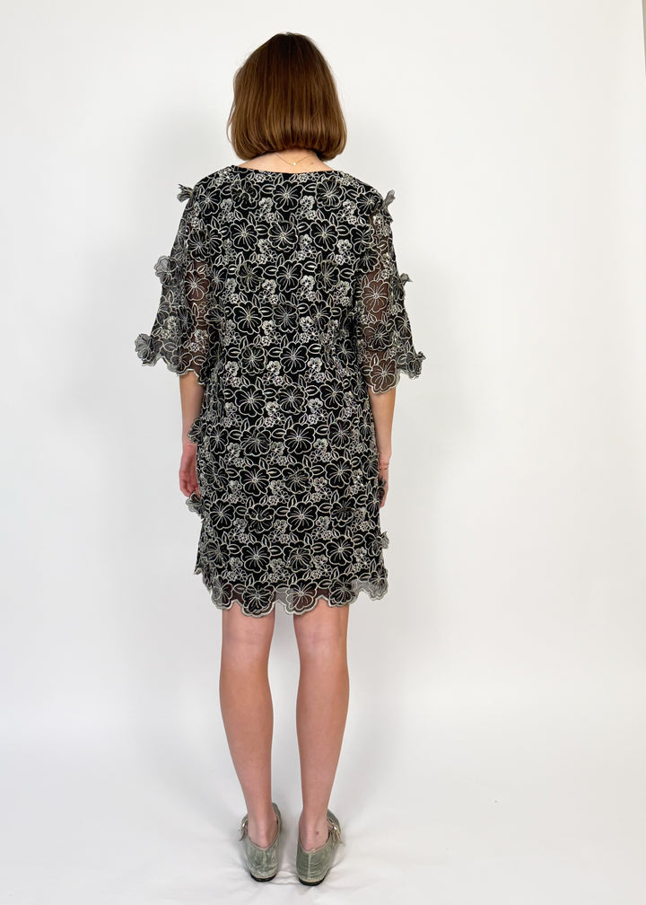 The Cornelia Mini Dress | Black Petal
