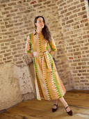 The Eloise Dress | Sunrise Bagru Triangle