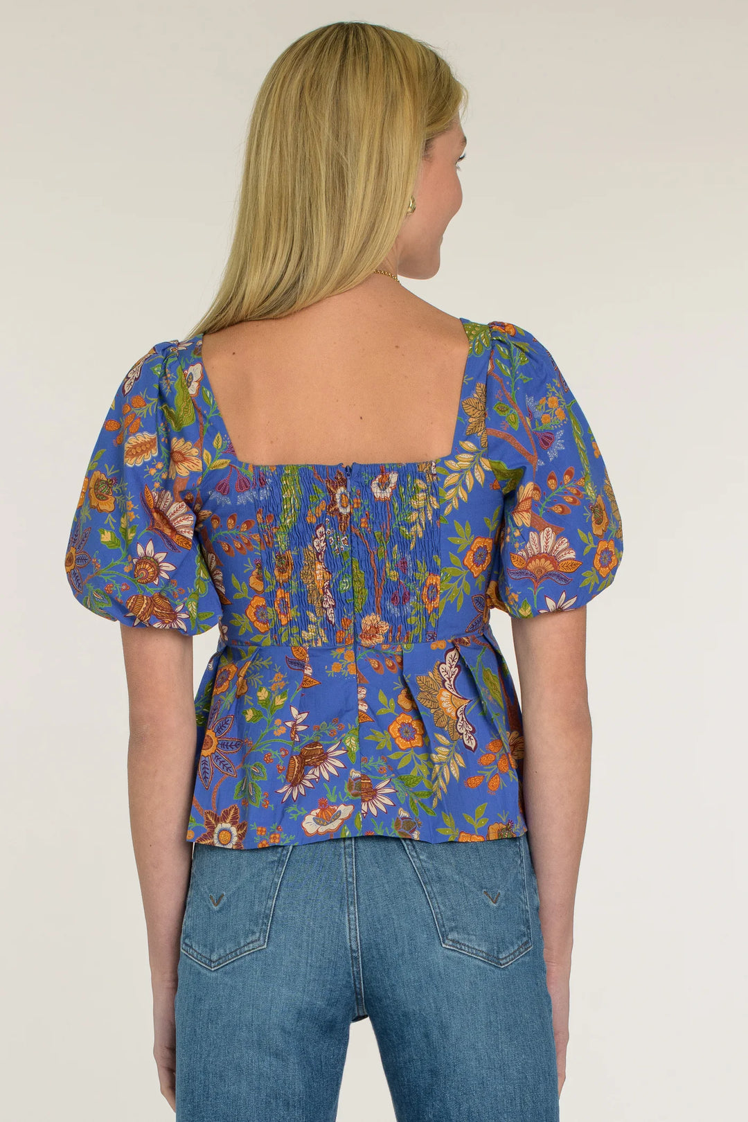 Cara Top in Secret Garden Sapphire