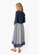 Lilibeth Pointelle Cardigan in Moody Blue