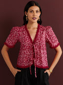 Sarah Top in Ottoman Berry