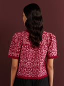 Sarah Top in Ottoman Berry