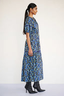 Selma Dress in Pomegranate Vine Lapis