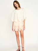Bari Top in White Lotus Eyelet