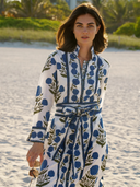 Marrakech Kaftan | French Blue SUE SARTOR Marigold