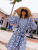 SUE SARTOR Flounce Shorty | Navy Bamboo