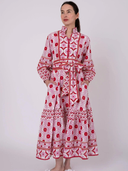 SUE SARTOR Flounce | Red/Blush Cosmos