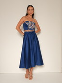 The Pandora Floral Croptop in Blue