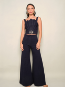 The Cruise Croptop in Navy Blue