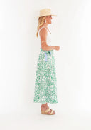 Terrenas Skirt in Menagerie Verde