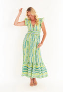 Henning Dress in Marble Limeade