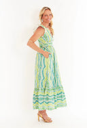 Henning Dress in Marble Limeade