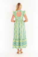 Henning Dress in Marble Limeade