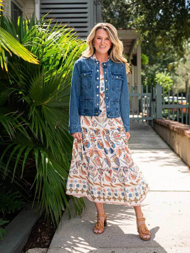 Denim Button Front Jacket