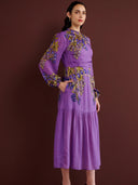 Sumnia Dress in Unicorn Tapestry Violet