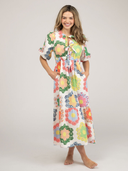 SAMPLE | The Kit Made Dress | White Grandmothers Garden | Small