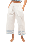 SAMPLE | The Beach Pant | White w/ Blue Shells | X-Small