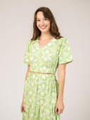 SAMPLE | The Abby Top | Lime Ikat | Small