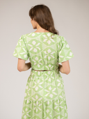 SAMPLE | The Abby Top | Lime Ikat | Small