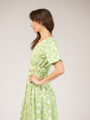 SAMPLE | The Abby Top | Lime Ikat | Small