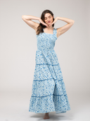 SAMPLE | The Page Maxi Dress | Blue Splatter | Small
