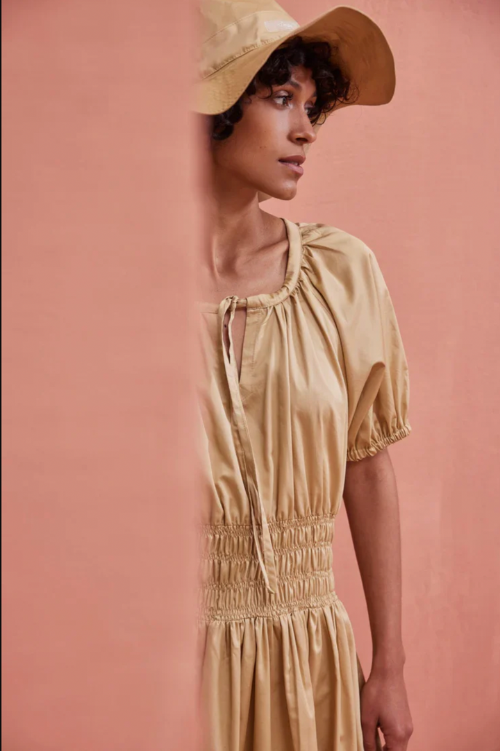 Rania Dress in College Beige