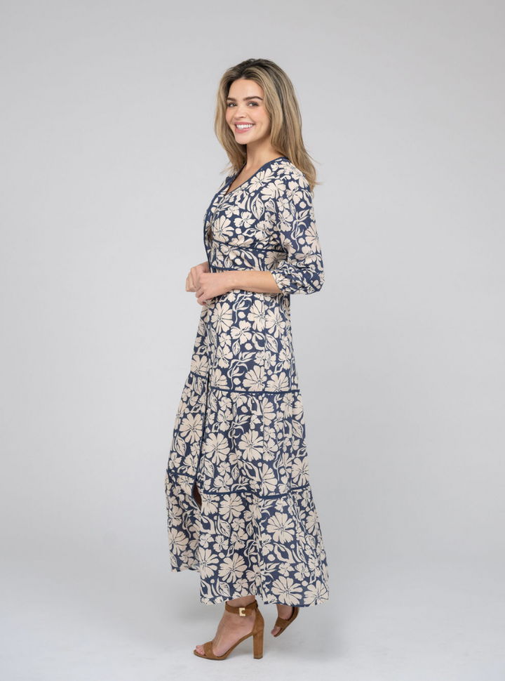 SAMPLE | The Anna Dress | Navy Flower Power | Small