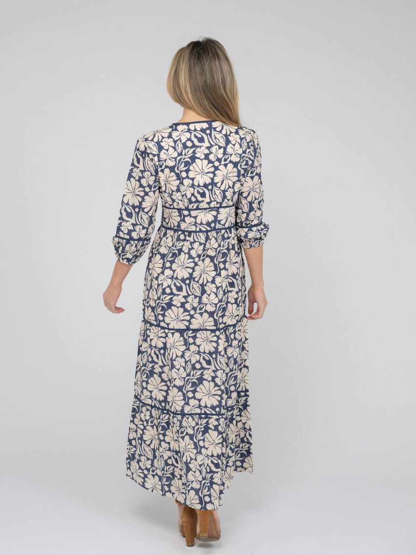 SAMPLE | The Anna Dress | Navy Flower Power | Small