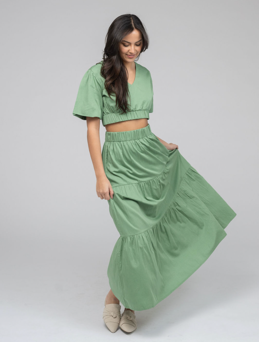 SAMPLE | The Abby Skirt | Fern Green | Small